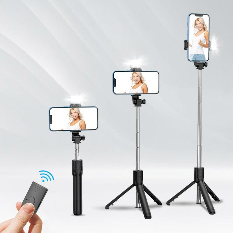 360-Degree Rotatable Selfie Stick, 1 Count Phone Remote Control Tripod, Phone Accessories for Selfie, Live Streaming, Vlogging