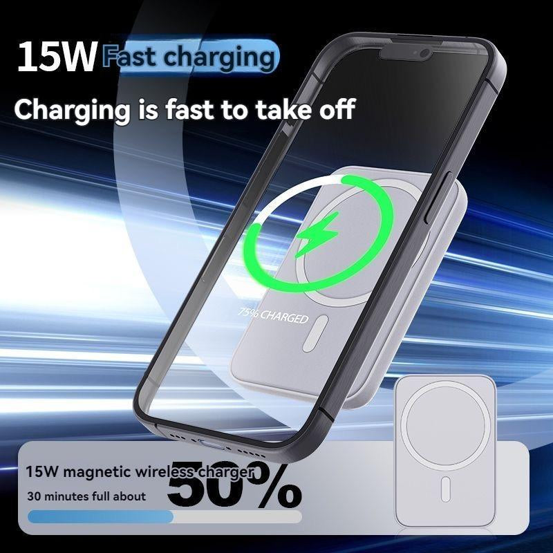 10000Mah Magnetic Power Bank Suitable for Apple 12-16 Full Range Fast Charging PD20W Wireless Ultra-Thin Portable Mobile Phone Power Bank