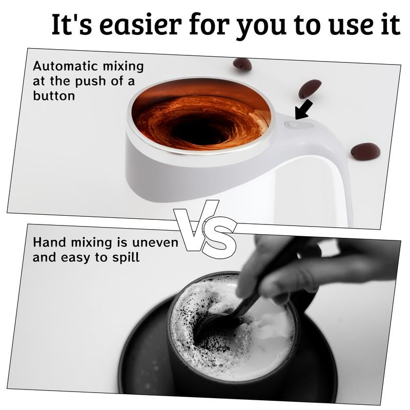 Nestlenook&Co Automatic Stirring Coffee Mug,Usb-C Rechargeable Self-Stirring Mug,One-Touch Operation Stirring Mug,Stirring Coffee,Portable Electric Usb Rechargeable Self Coffee Gift Stirring Coffee Cup Drinkware Reuse Self Stirring Cup