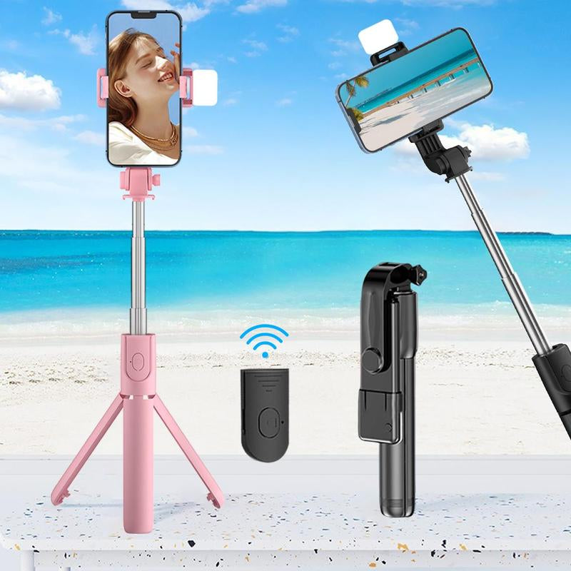 360-Degree Rotatable Selfie Stick, 1 Count Phone Remote Control Tripod, Phone Accessories for Selfie, Live Streaming, Vlogging