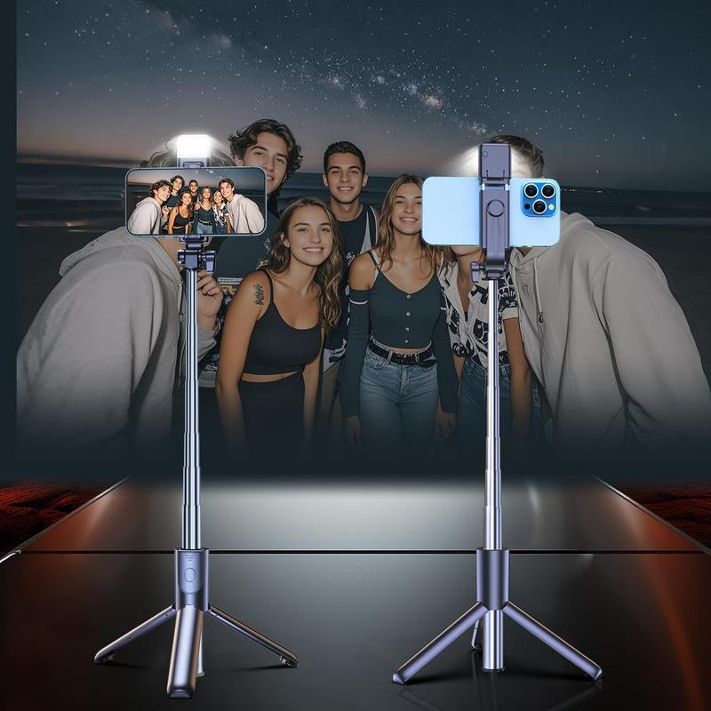 360-Degree Rotatable Selfie Stick, 1 Count Phone Remote Control Tripod, Phone Accessories for Selfie, Live Streaming, Vlogging