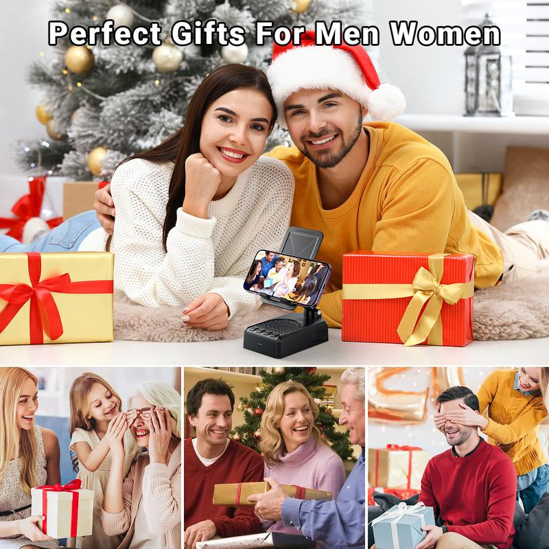 Mother'S Day Gift,Remote Control for Tiktok Scrolling, Upgraded Audio Speaker Smartphone Stand, Wireless Scroller Page Turner, Portable Selfie & Video Recording Remote for Iphone Android, Gifts for Family Friends
