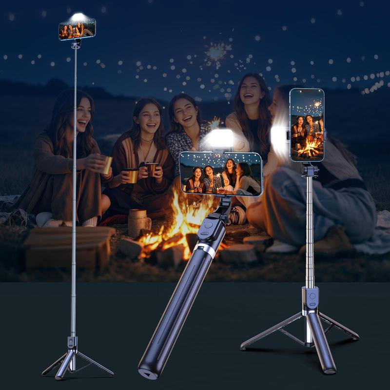 360-Degree Rotatable Selfie Stick, 1 Count Phone Remote Control Tripod, Phone Accessories for Selfie, Live Streaming, Vlogging