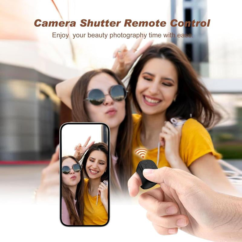 Wireless Remote Control Ring, Rechargeable Fingertip Wireless Scroll Clicker, Mini Bluetooth-Compatible Ring Finger Scroller Remote Control for Iphone Ipad Selfie