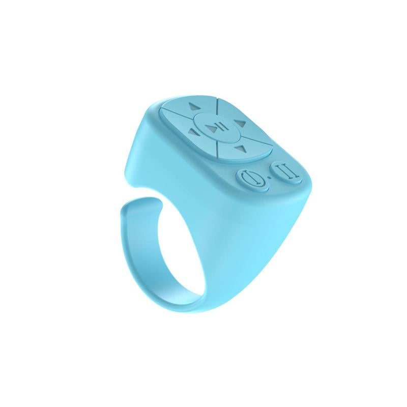 Wireless Remote Control Ring, Rechargeable Fingertip Wireless Scroll Clicker, Mini Bluetooth-Compatible Ring Finger Scroller Remote Control for Iphone Ipad Selfie