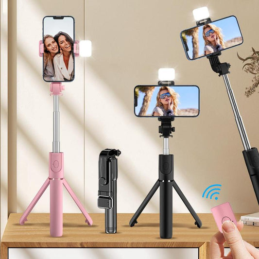 360-Degree Rotatable Selfie Stick, 1 Count Phone Remote Control Tripod, Phone Accessories for Selfie, Live Streaming, Vlogging