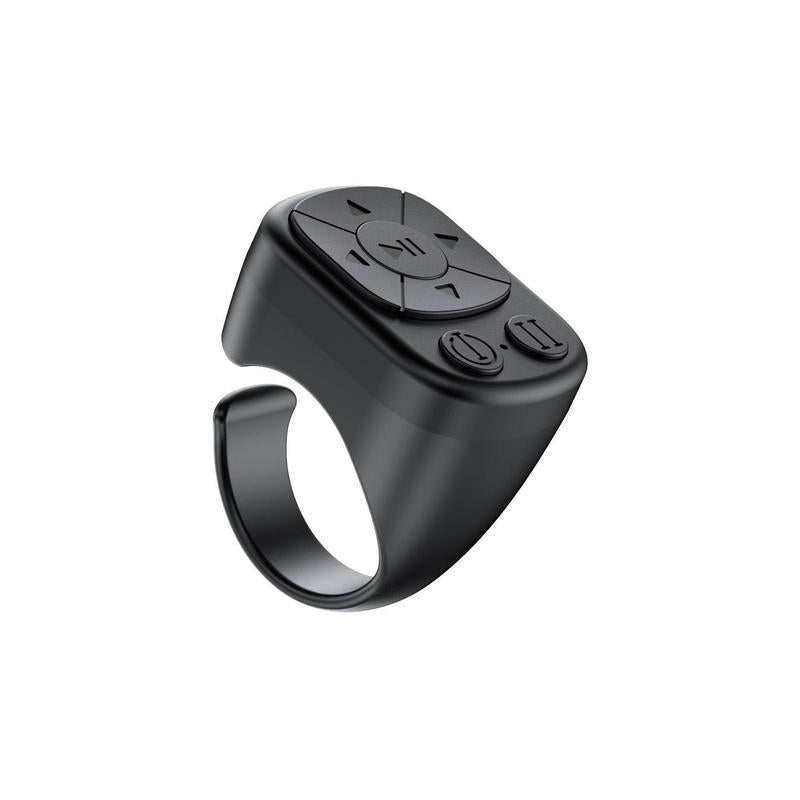 Wireless Remote Control Ring, Rechargeable Fingertip Wireless Scroll Clicker, Mini Bluetooth-Compatible Ring Finger Scroller Remote Control for Iphone Ipad Selfie