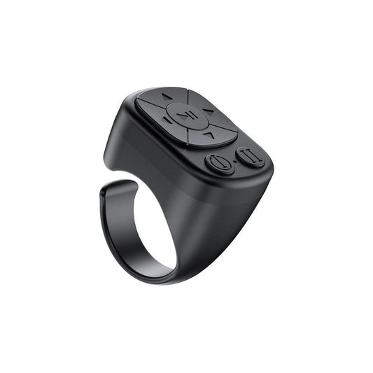 Wireless Remote Control Ring, Rechargeable Fingertip Wireless Scroll Clicker, Mini Bluetooth-Compatible Ring Finger Scroller Remote Control for Iphone Ipad Selfie