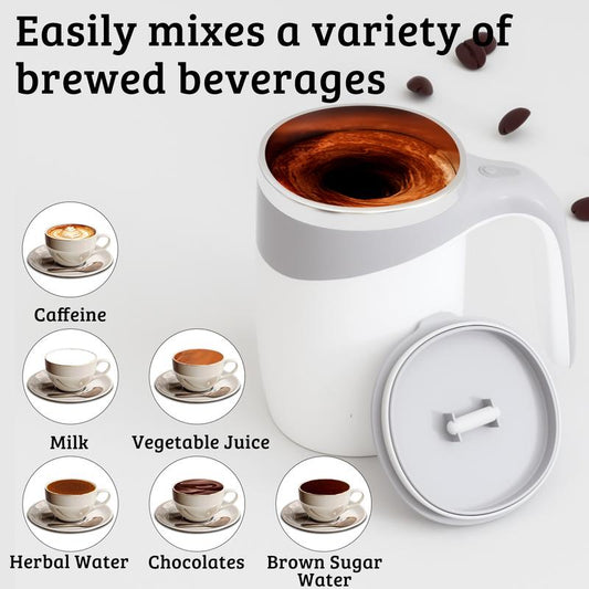 Nestlenook&Co Automatic Stirring Coffee Mug,Usb-C Rechargeable Self-Stirring Mug,One-Touch Operation Stirring Mug,Stirring Coffee,Portable Electric Usb Rechargeable Self Coffee Gift Stirring Coffee Cup Drinkware Reuse Self Stirring Cup