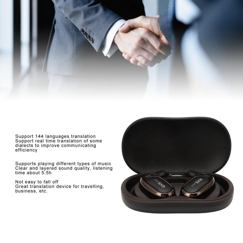 2025 Model 5.4 Wireless Bluetooth Earbuds 144 Languages ​​High Precision Built-In Microphone with Ear Hook 72 Hours Long Standby Earbuds LED Display Charging Box
